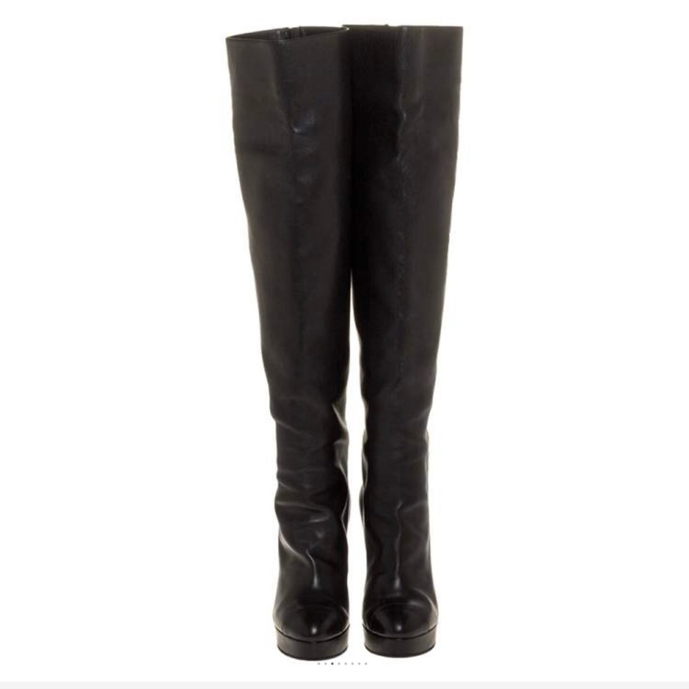 Chanel Cap Toe Over the Knee Platform Boots - Picture 4 of 16